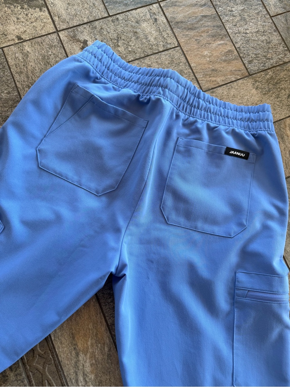 Jaanuu Slim Knit Scrub Top and Joggers Set - Picture 15 of 16